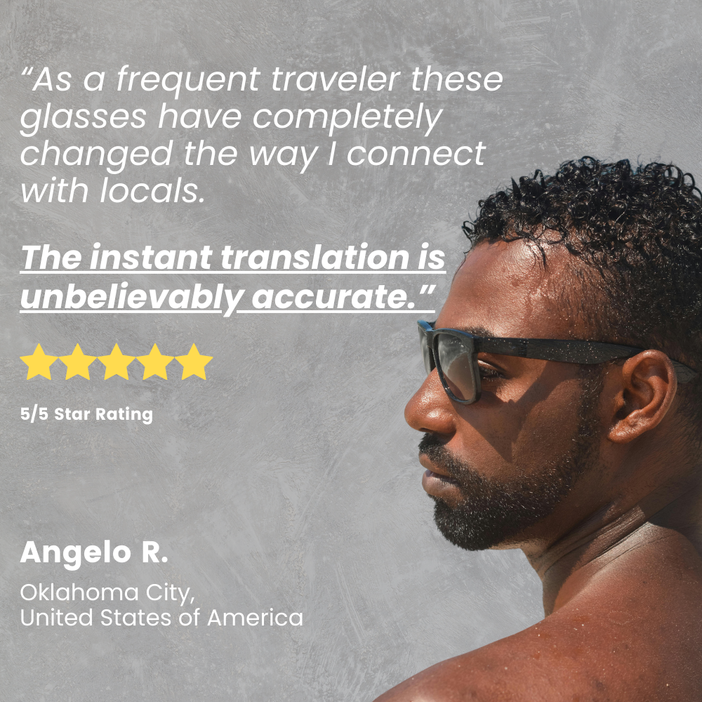 AI Translation Glasses with Real-Time Voice Translation, Music & Call Feature | Smart Wearable by ORVEA