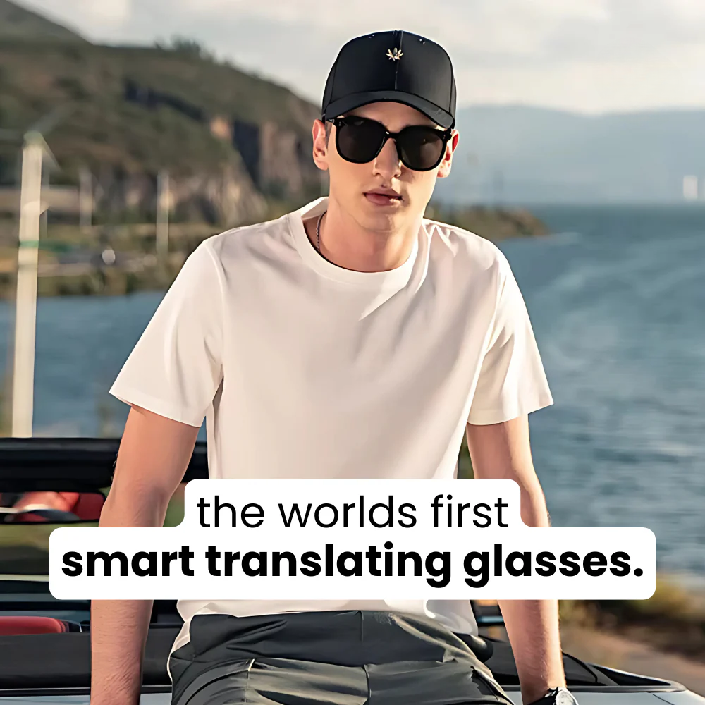 AI Translation Glasses with Real-Time Voice Translation, Music & Call Feature | Smart Wearable by ORVEA