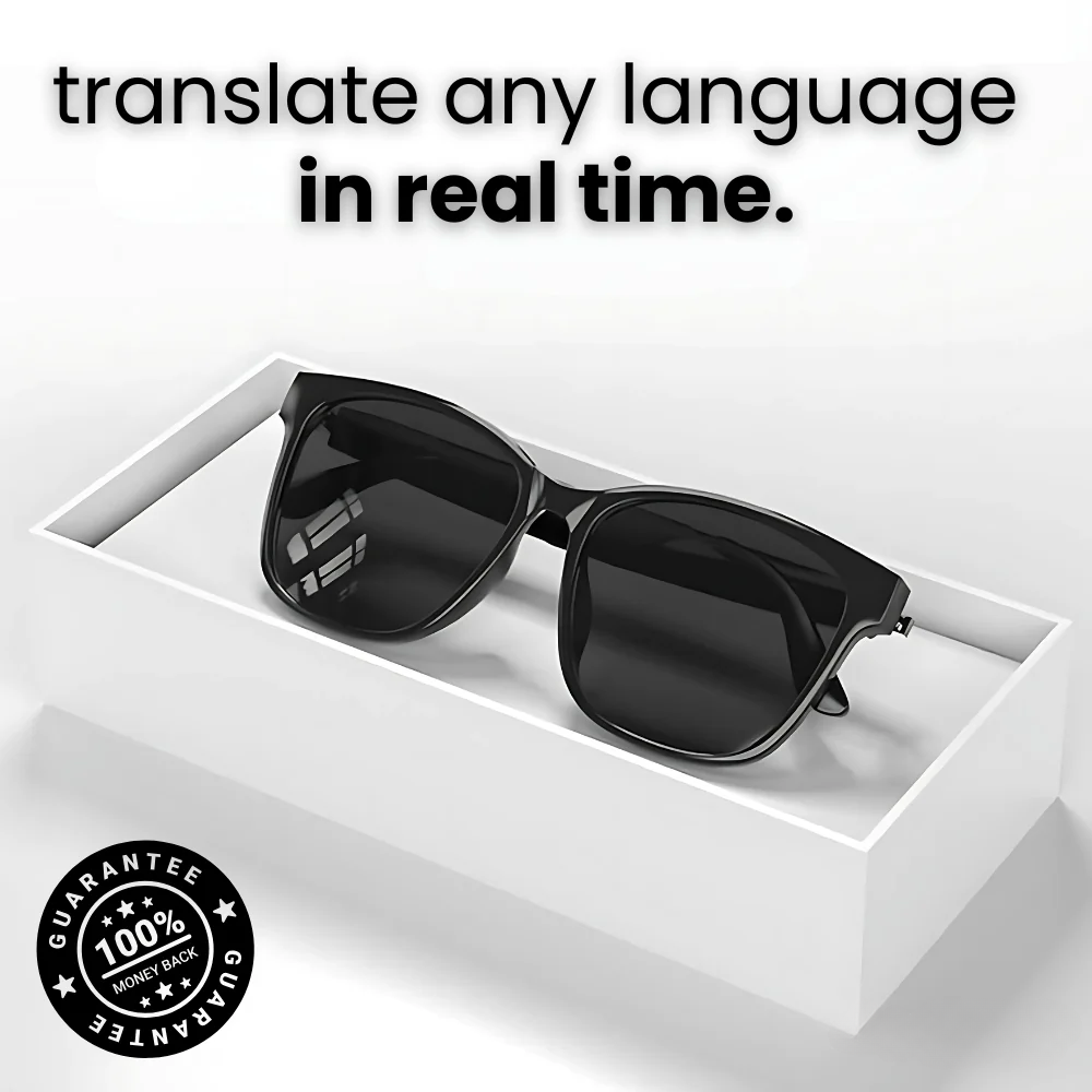 AI Translation Glasses with Real-Time Voice Translation, Music & Call Feature | Smart Wearable by ORVEA